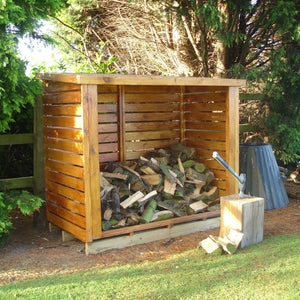 Shire Large Heavy Duty Log Store – Sturdy Wooden Firewood Storage | Garden Life Stores