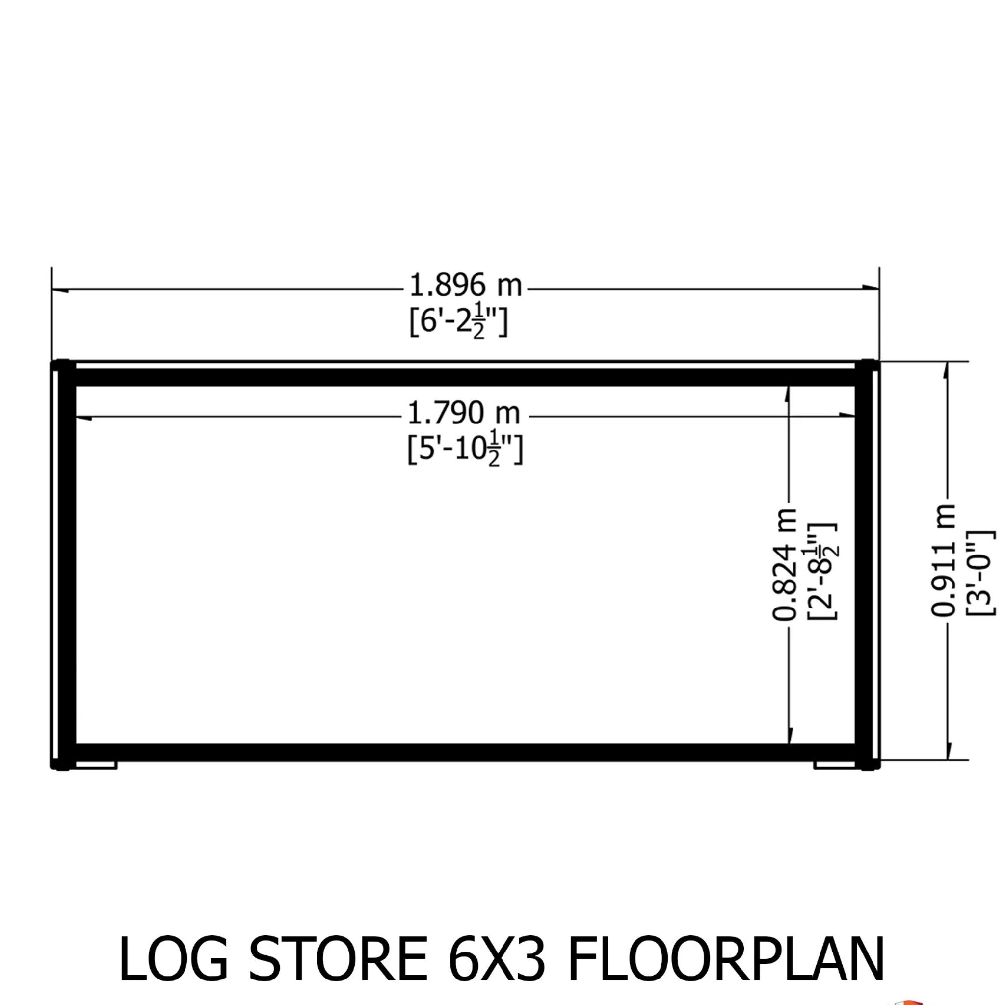 Shire Large Heavy Duty Log Store – Sturdy Wooden Firewood Storage | Garden Life Stores