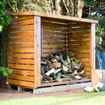 Shire Large Heavy Duty Log Store – Sturdy Wooden Firewood Storage | Garden Life Stores