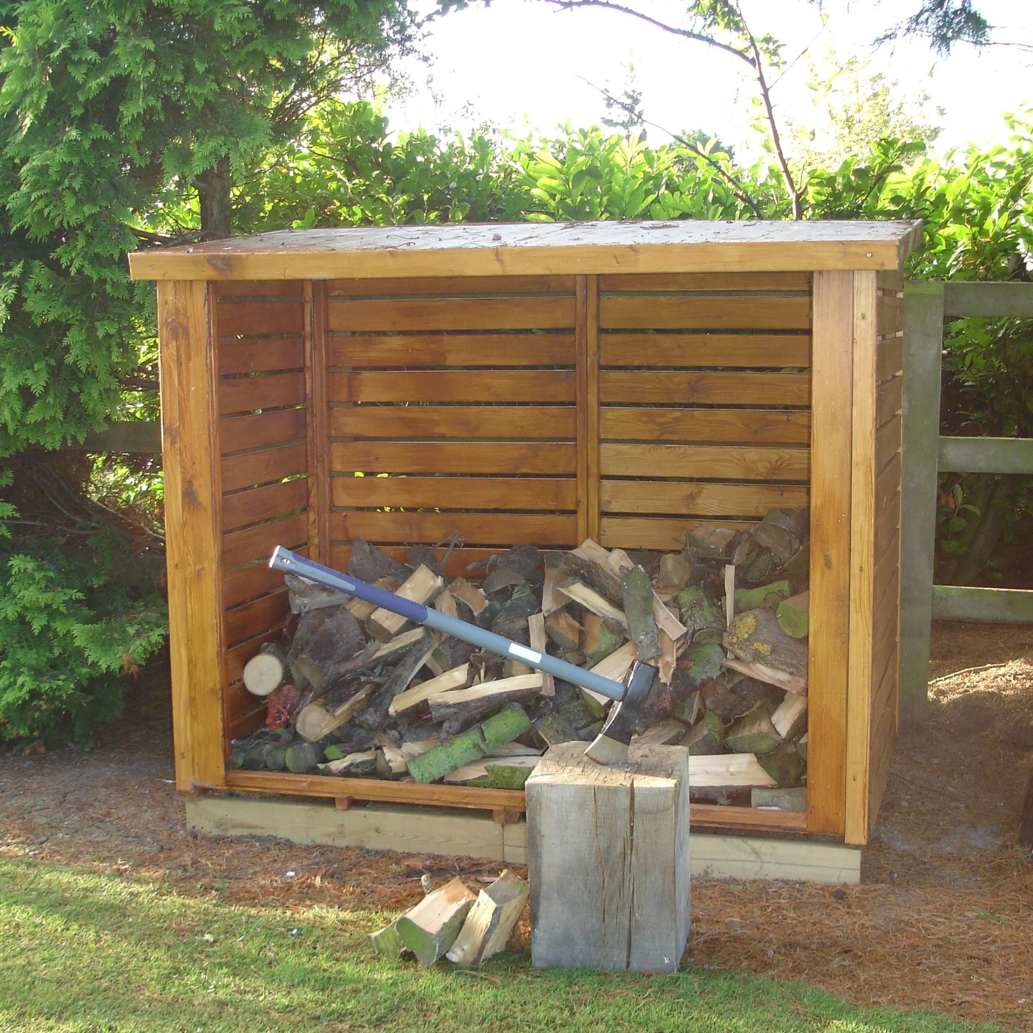 Shire Large Heavy Duty Log Store – Sturdy Wooden Firewood Storage | Garden Life Stores