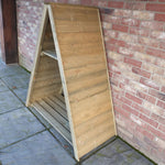 Shire Large Triangular Log Store – T&G Pressure-Treated Firewood Storage | Garden Life Stores