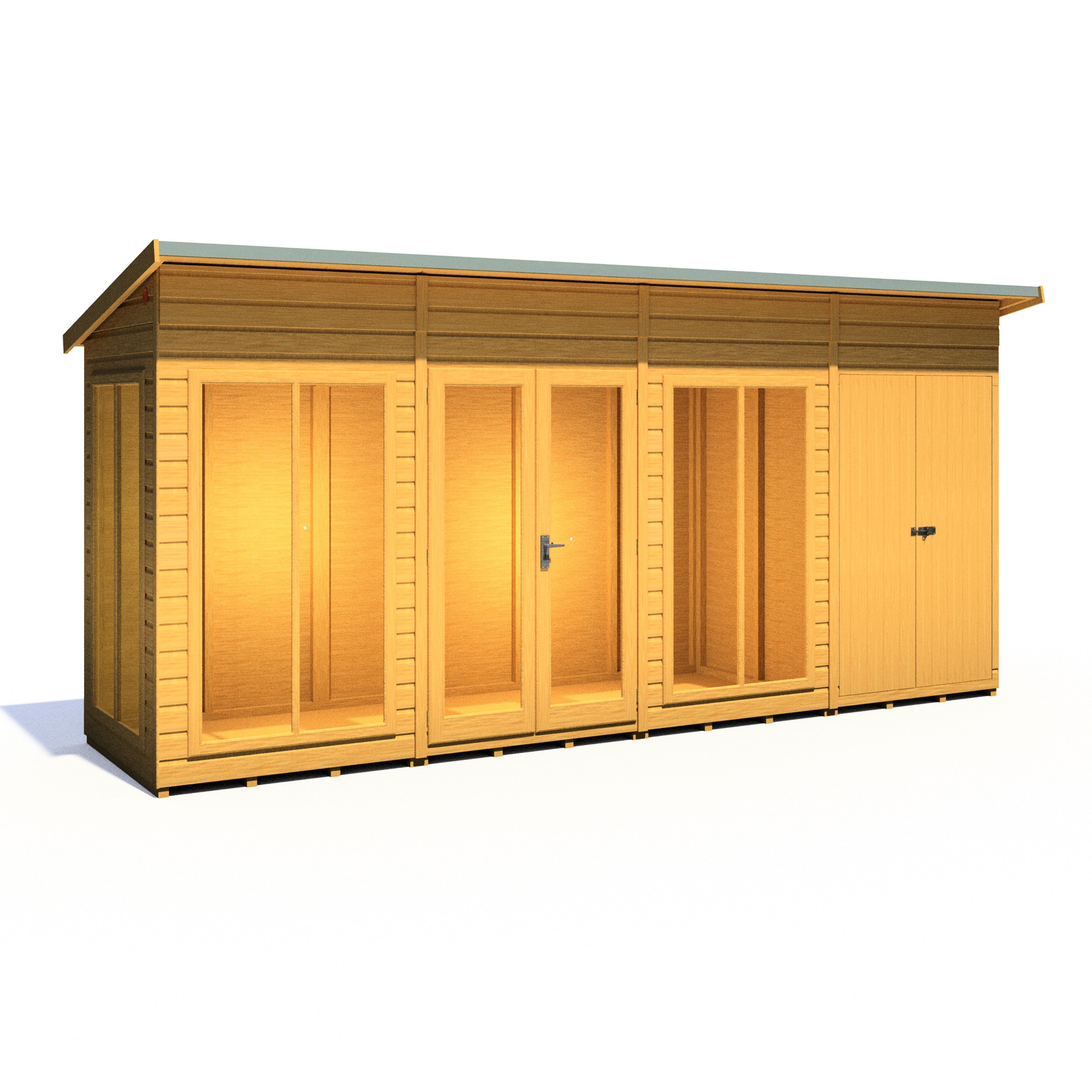 Shire Lela Summerhouse with Storage Shed 16x4