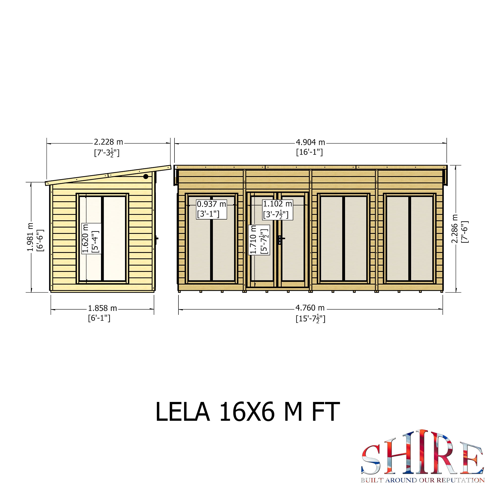 Shire Lela Summerhouse 16x6