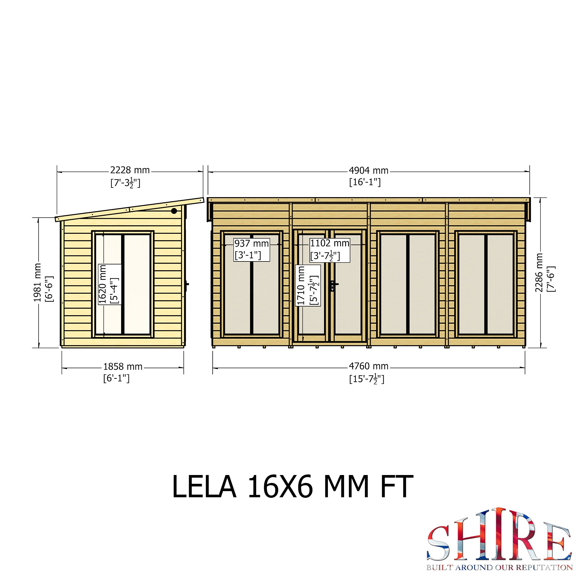 Shire Lela Summerhouse 16x6