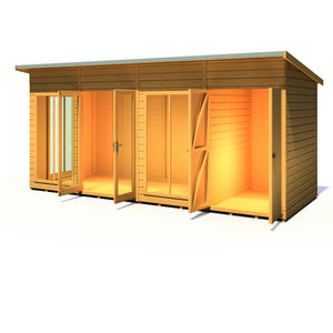 Shire Lela Summerhouse with Storage Shed 16x6