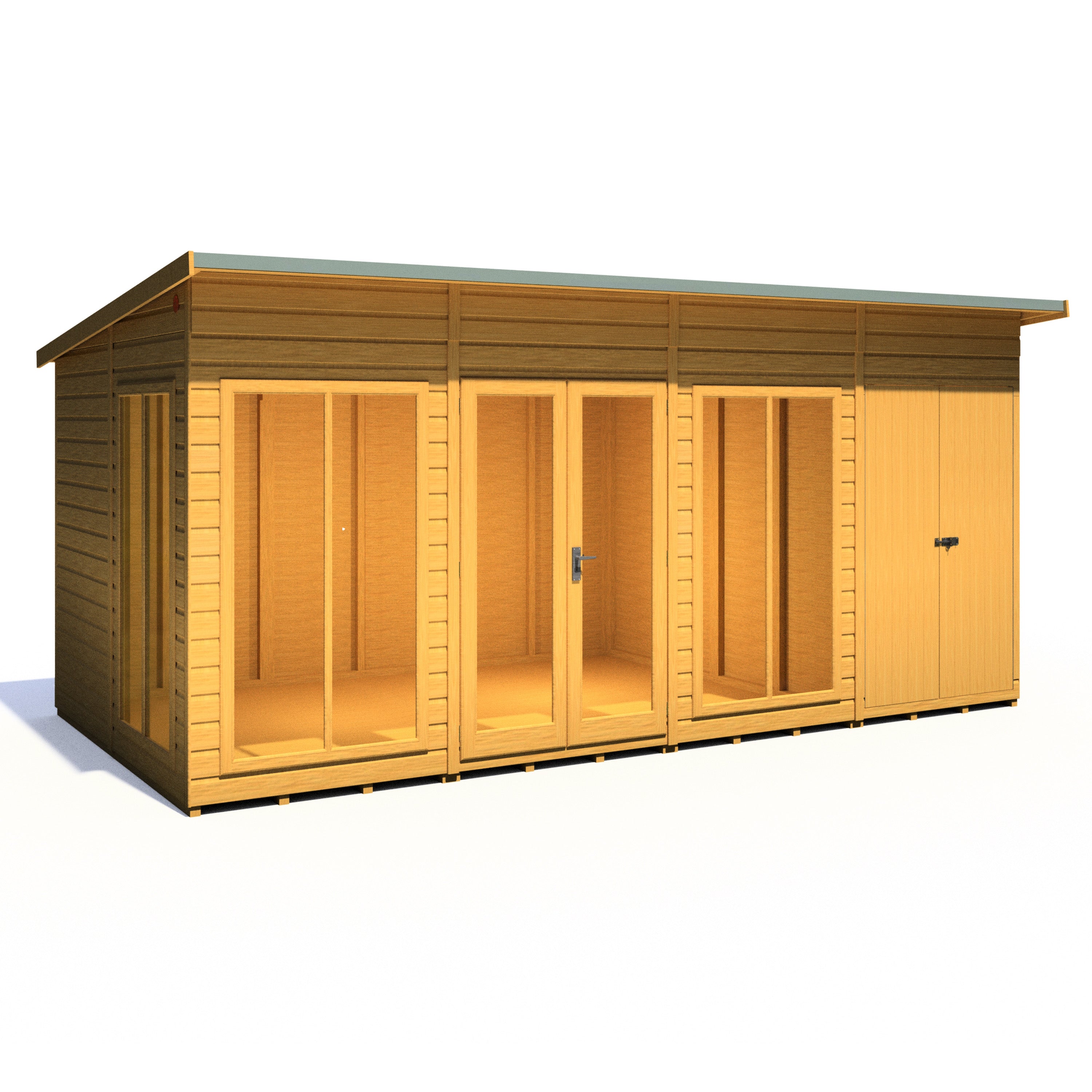 Shire Lela Summerhouse with Storage Shed 16x8