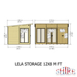 Shire Lela Summerhouse with Storage Shed 12x8