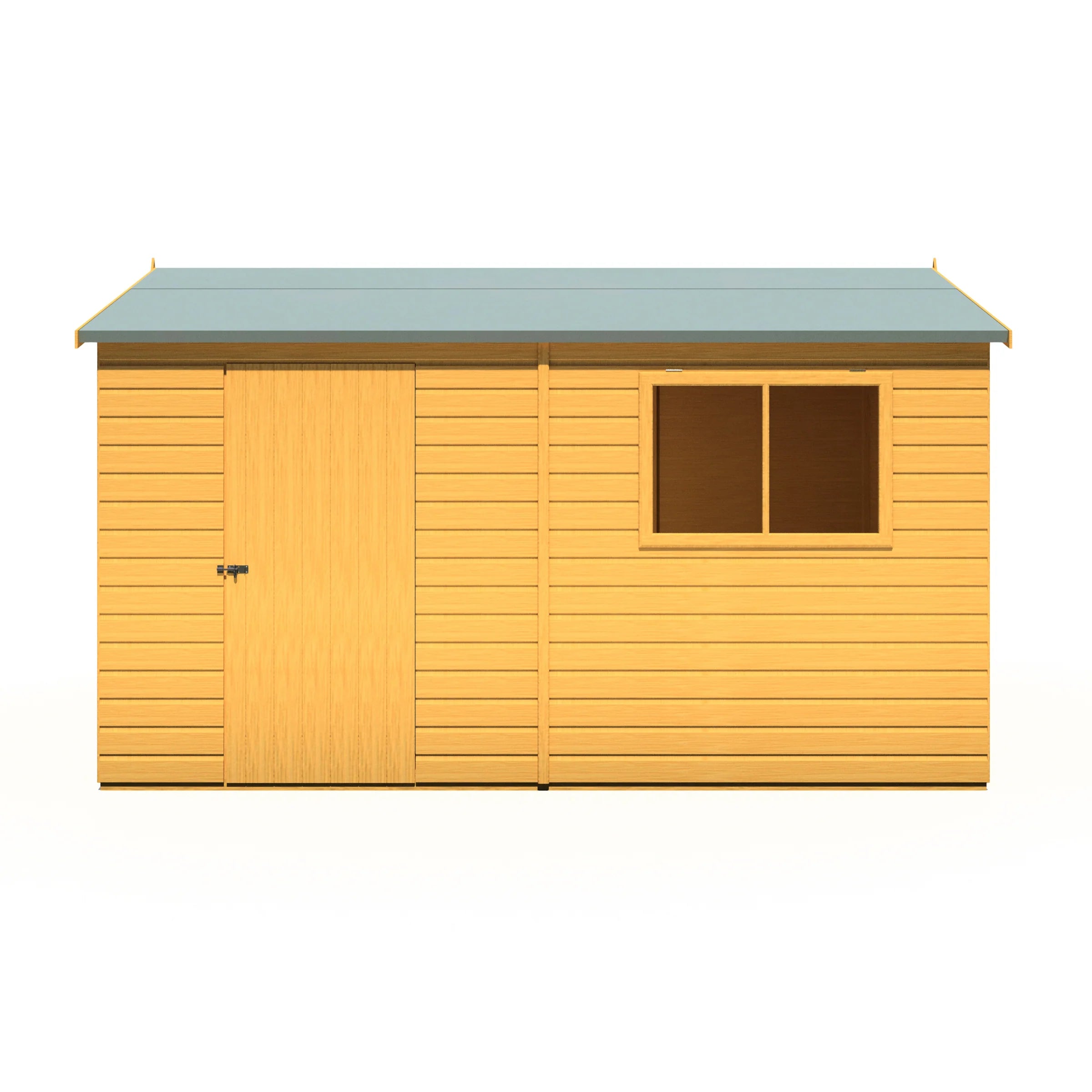 Shire Lewis Reverse Apex Style D Single Door Garden Shed 12x8