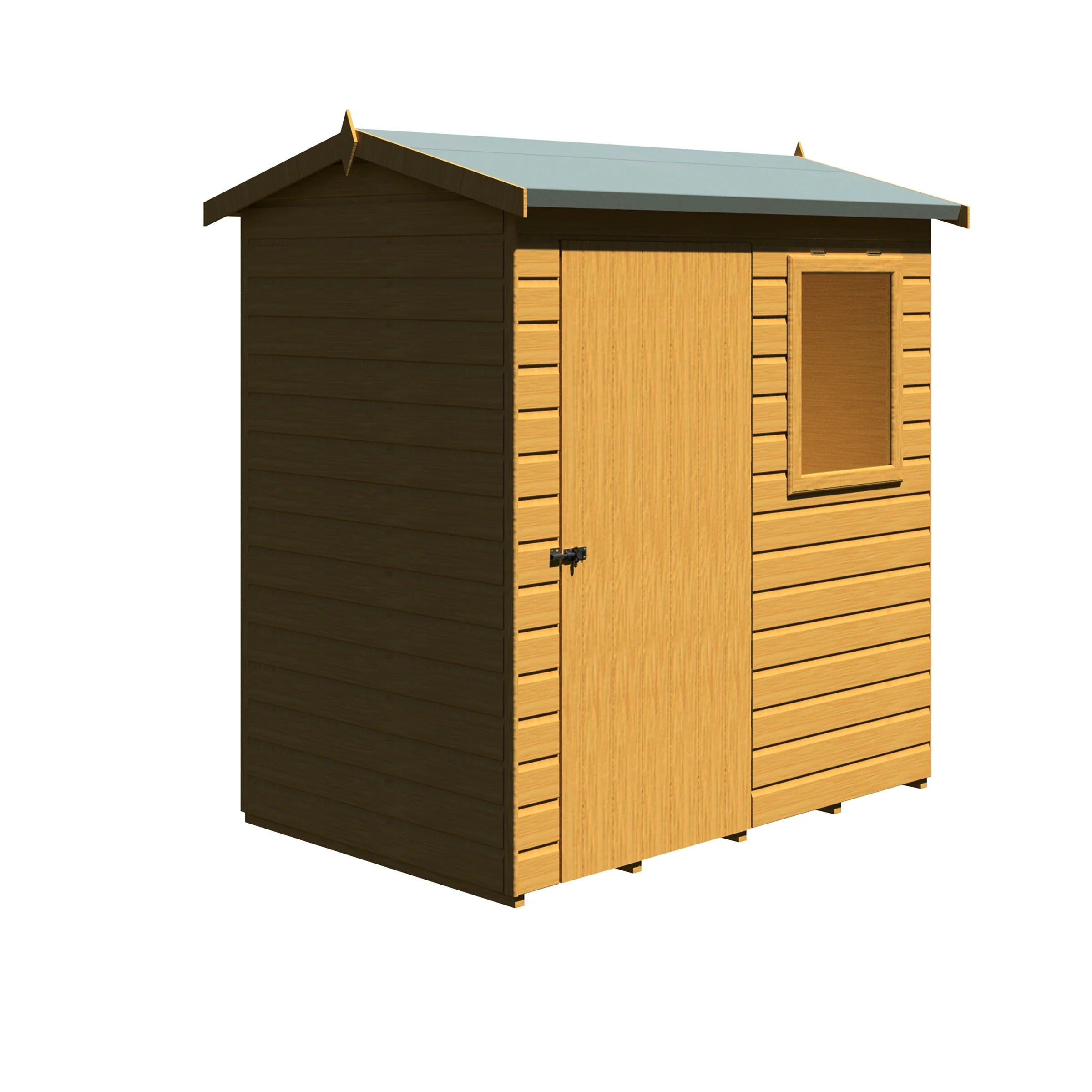 Shire Lewis Reverse Apex Style D Single Door Garden Shed 6x4