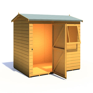 Shire Lewis Reverse Apex Style D Single Door Garden Shed 7x5