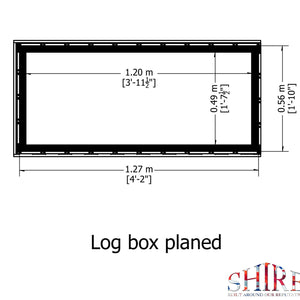 Shire Log Box – Planed Pressure-Treated Timber Firewood Storage | Garden Life Stores