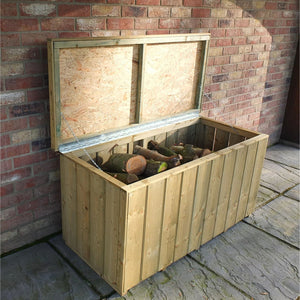 Shire Log Box – Planed Pressure-Treated Timber Firewood Storage | Garden Life Stores
