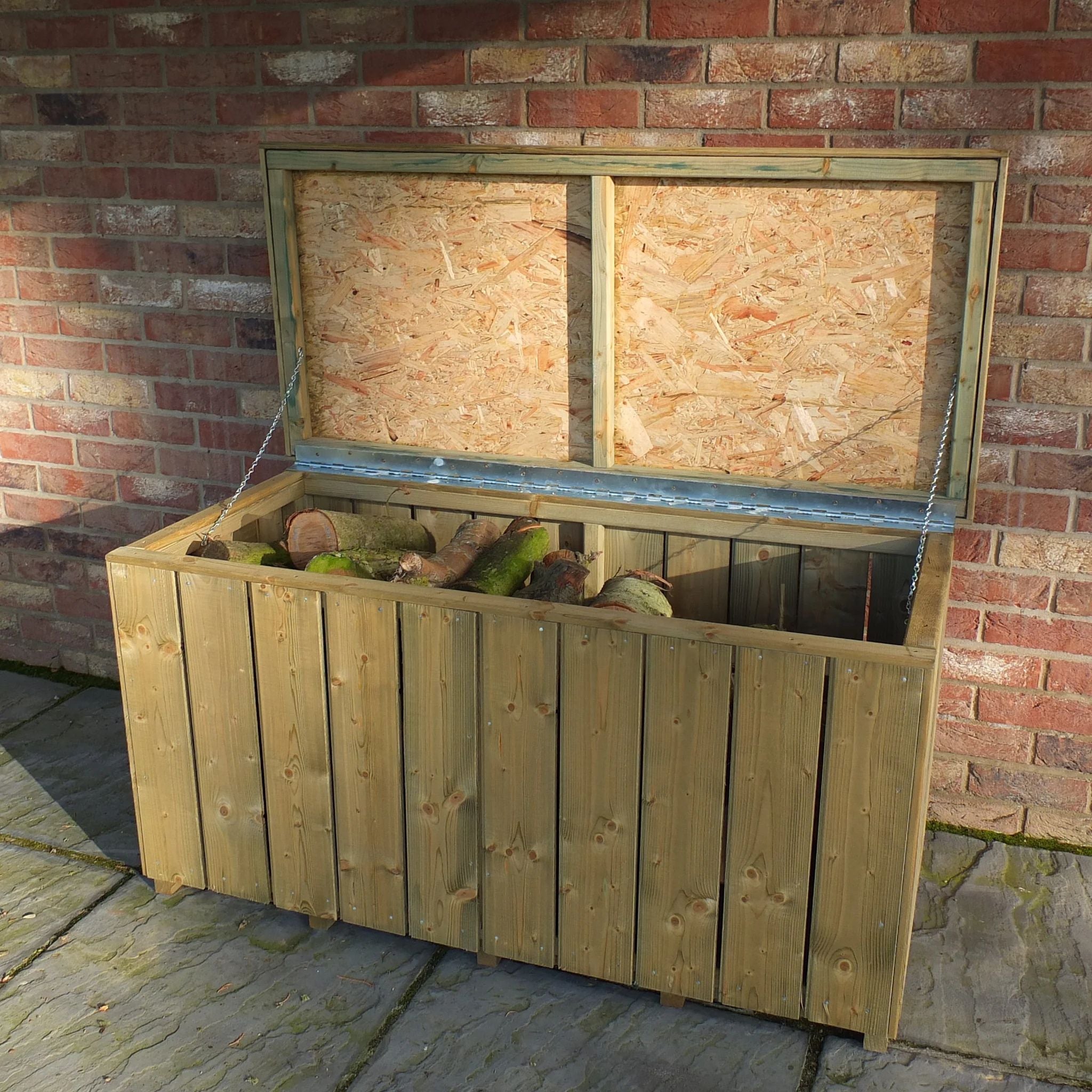 Shire Log Box – Planed Pressure-Treated Timber Firewood Storage | Garden Life Stores