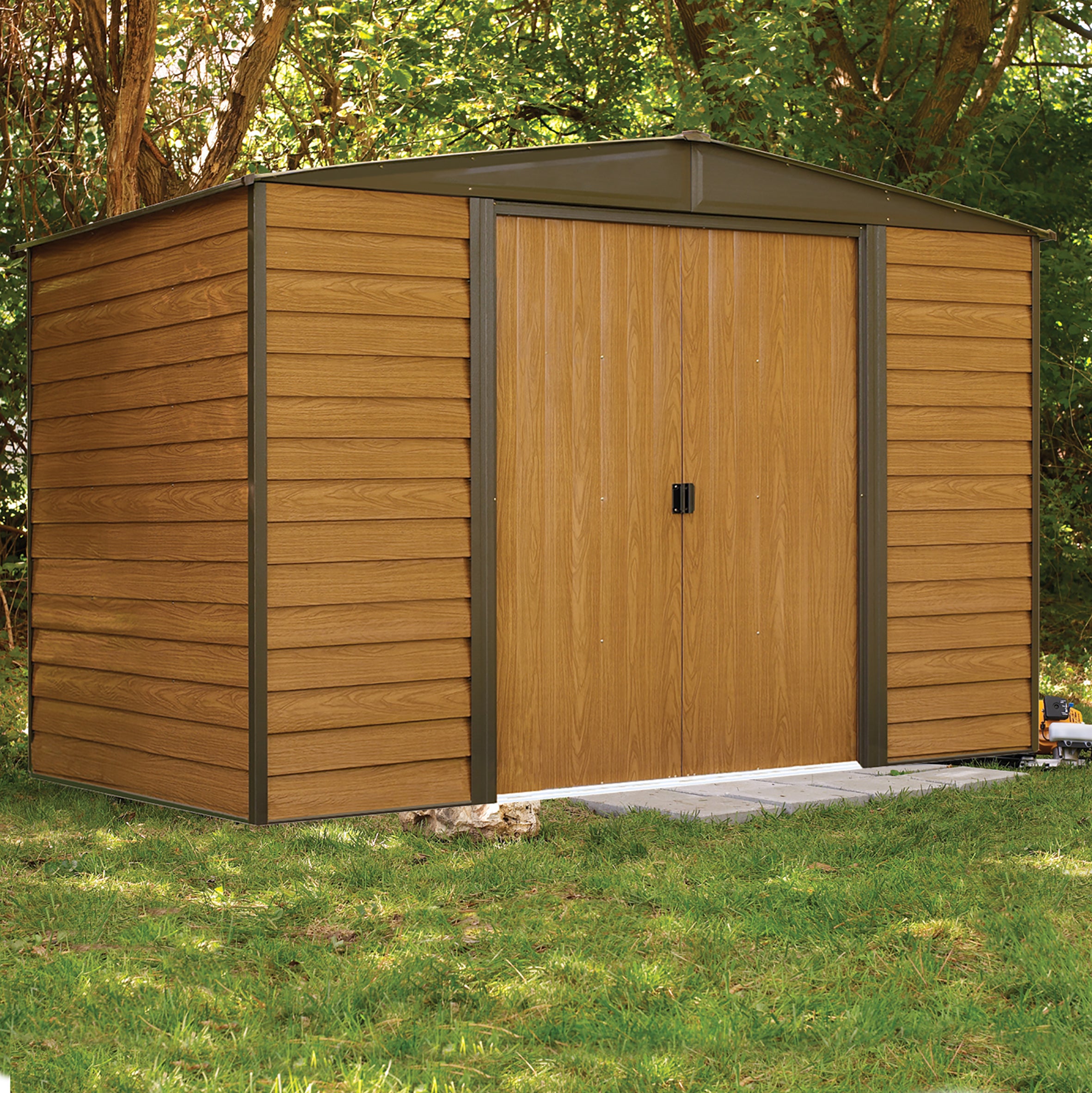 Rowlinson 10x6 Woodvale Metal Apex Shed With Floor