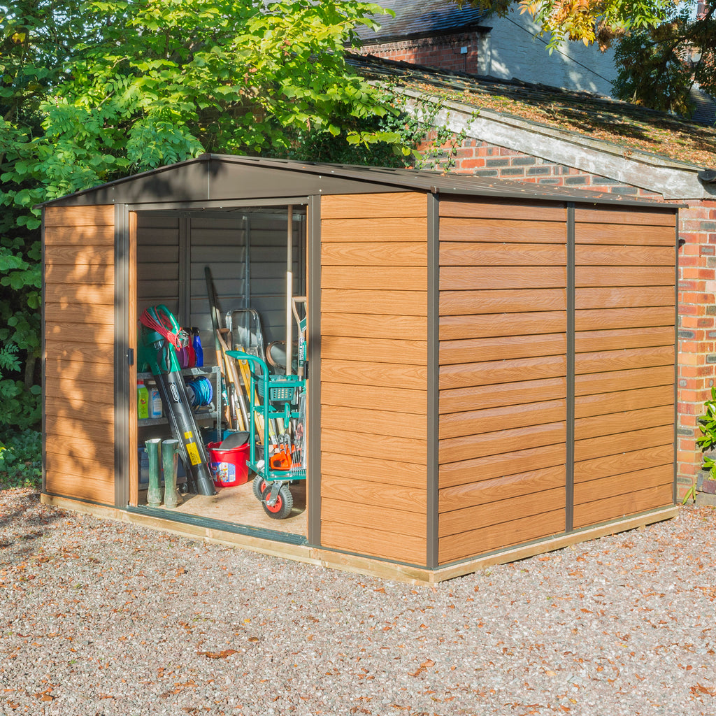 Rowlinson 10x8 Woodvale Metal Apex Shed With Floor & Assembly