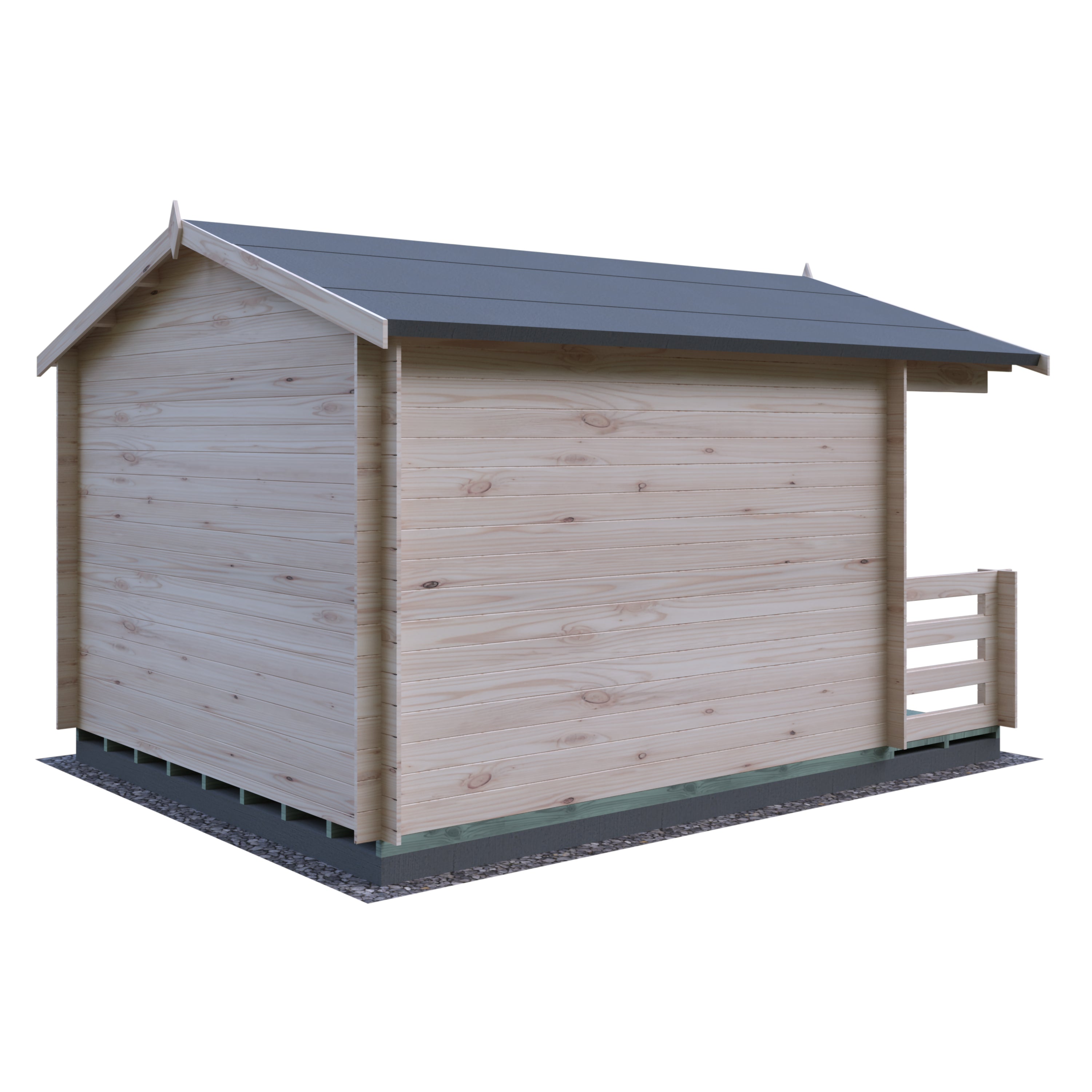 Shire Maulden With Verandah 19mm Log Cabin 10x10