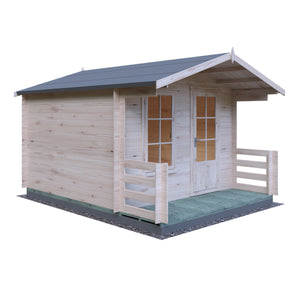 Shire Maulden With Verandah 19mm Log Cabin 10x10