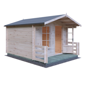 Shire Maulden With Verandah 19mm Log Cabin 10x10