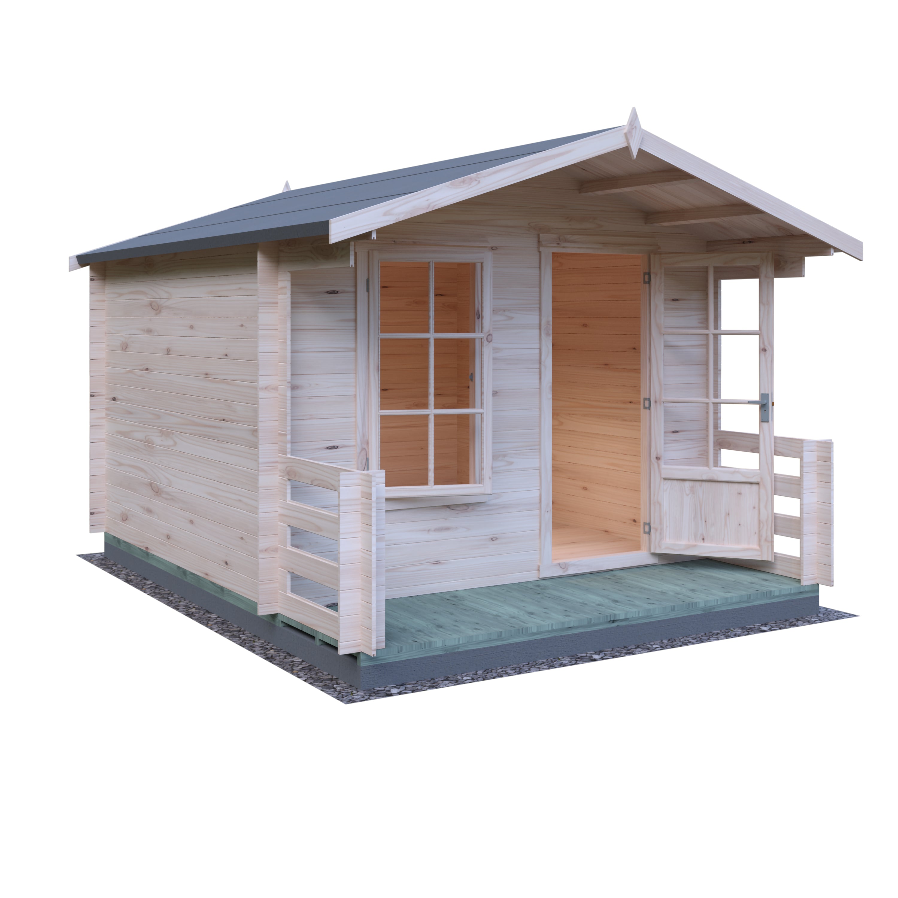 Shire Maulden With Verandah 19mm Log Cabin 10x10