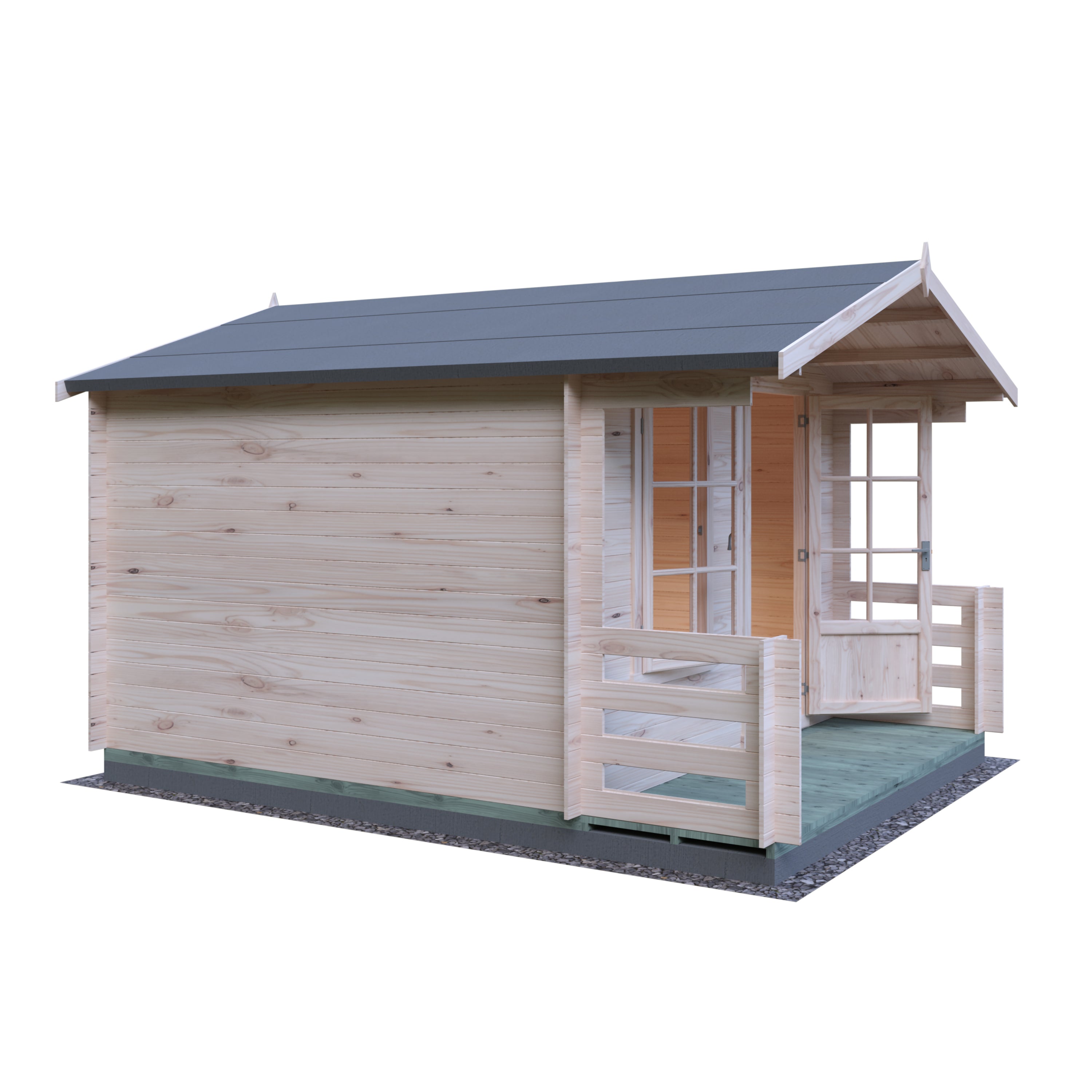 Shire Maulden With Verandah 19mm Log Cabin 10x10