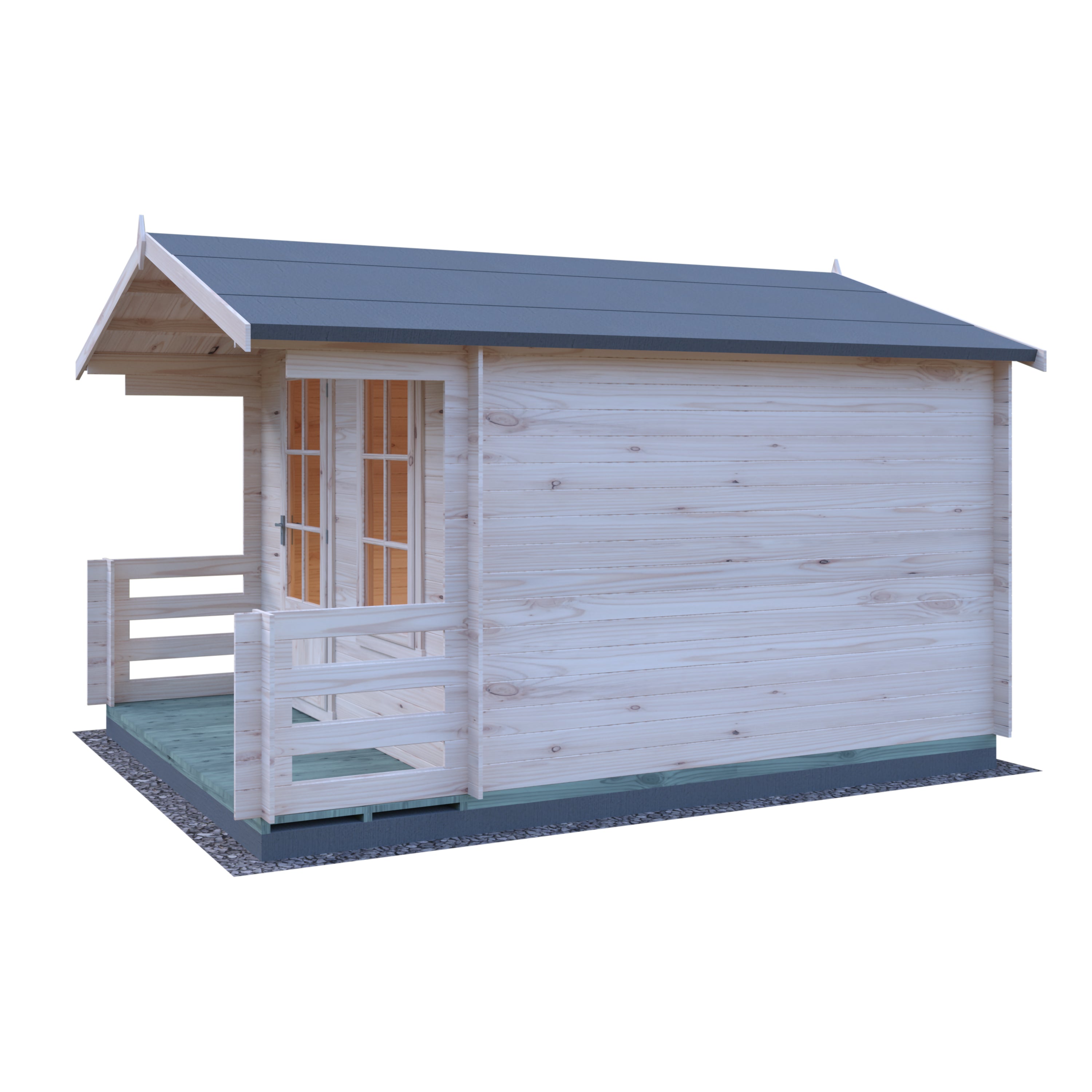 Shire Maulden With Verandah 19mm Log Cabin 10x10