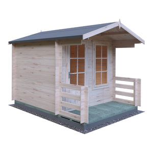 Shire Maulden With Verandah 19mm Log Cabin 8x8