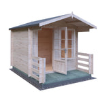 Shire Maulden With Verandah 19mm Log Cabin 8x8