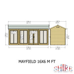 Shire Mayfield Summerhouse 16x6
