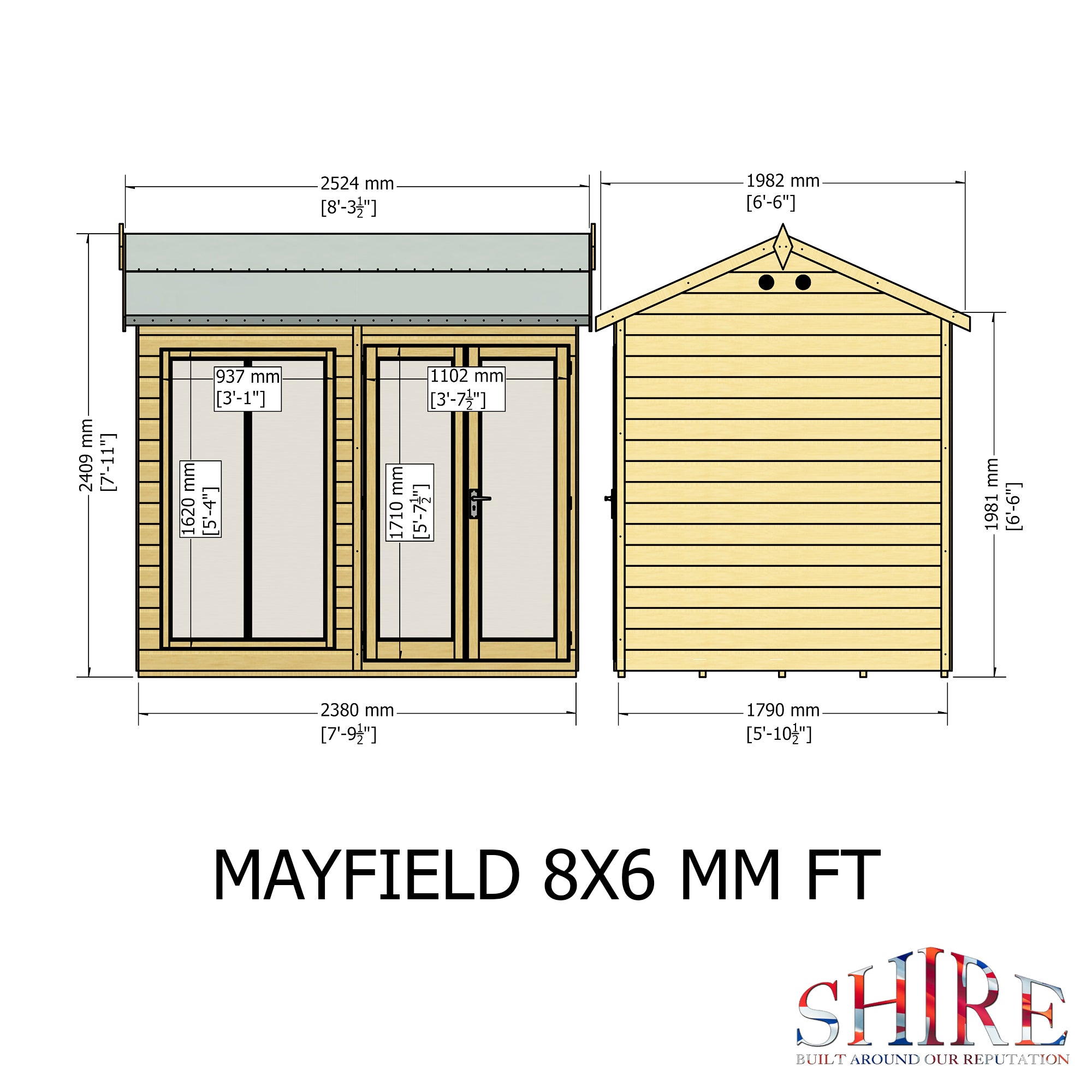 Shire Mayfield Summerhouse 8x6
