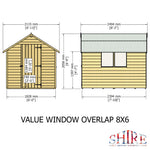 Shire Value 8 x 6 Single Door Overlap Pressure Treated Garden Shed - Garden Life Stores. 
