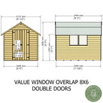 Shire Garden Value Overlap 8 x 6 Double Door Shed with or wihout Window - Garden Life Stores - Garden Life Stores. 
