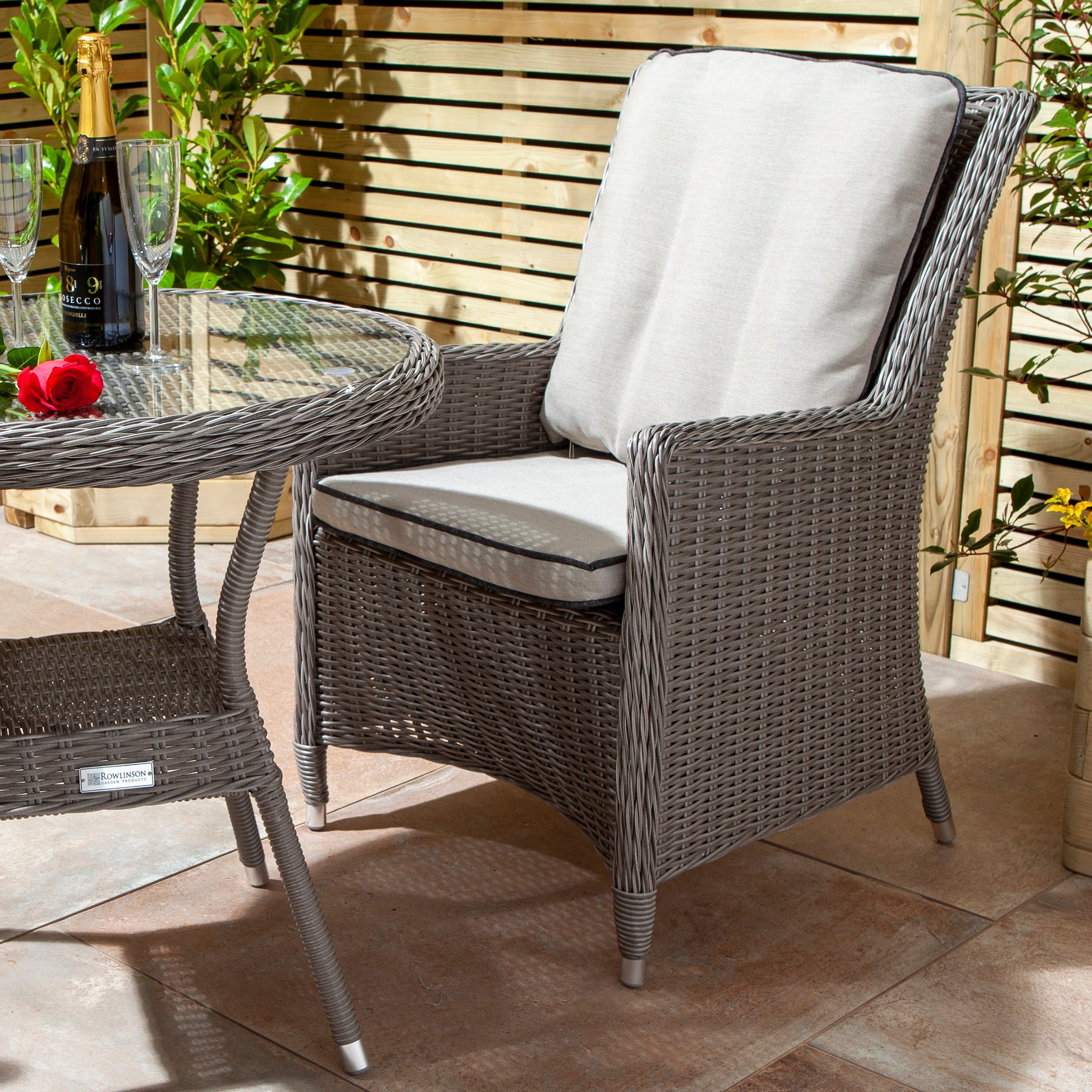 Rowlinson Prestbury Bistro Set – Natural Stone