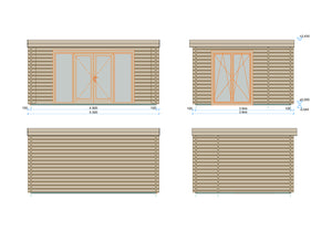 Shire Nuuk 44mm Log Cabin 16x13