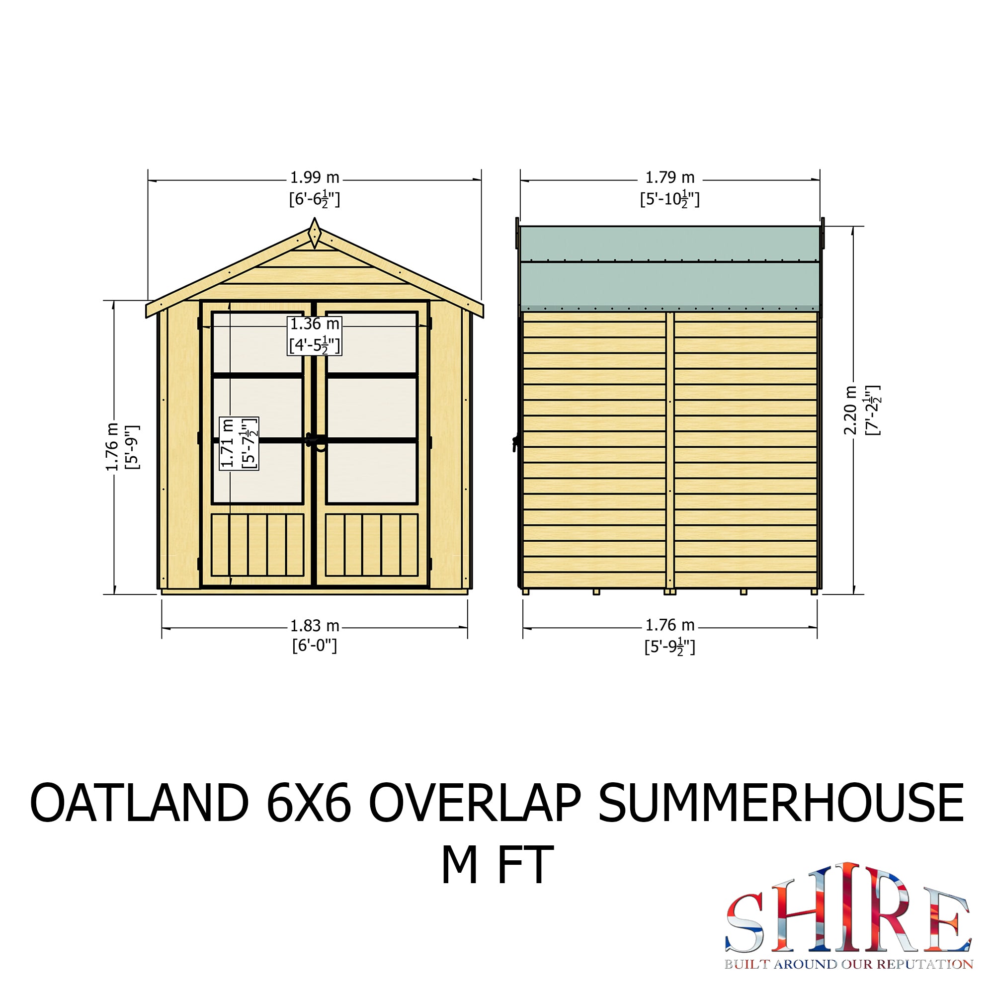 Shire Oatland Overlap Summerhouse 6x6 - Garden Life Stores. 