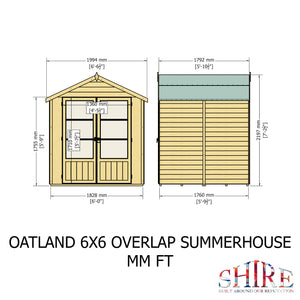 Shire Oatland Overlap Summerhouse 6x6 - Garden Life Stores. 