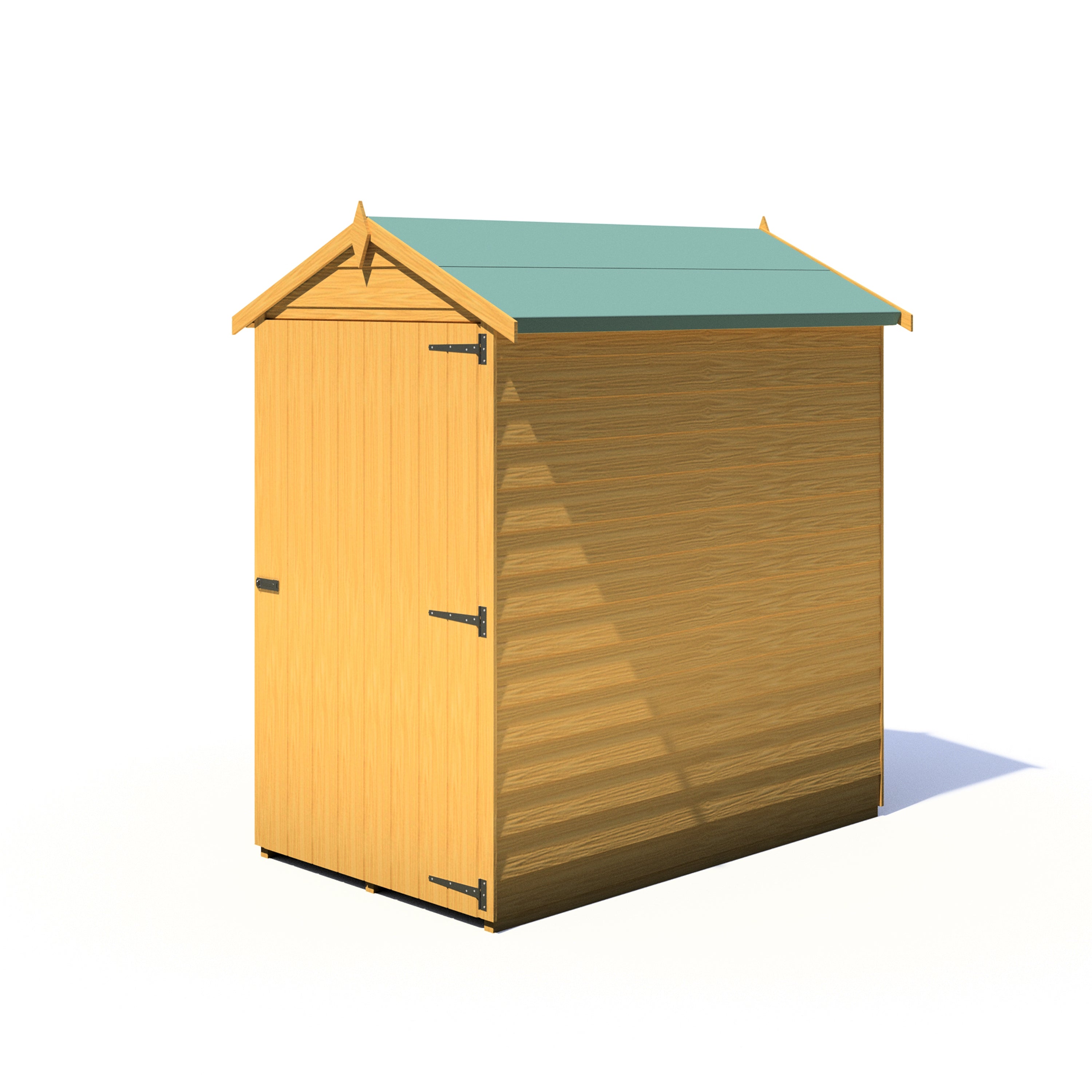 Shire Overlap Dipped Apex Wooden Garden Shed With Single Door 3x5