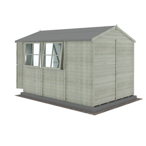 Shire Pressure Treated Overlap Shed Double Door 10x7 - Garden Life Stores. 