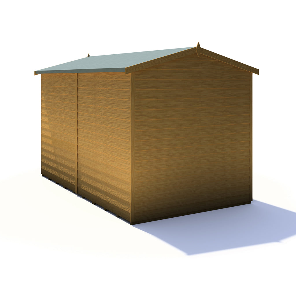 Shire Dip Treated Overlap Shed Double Door 10x6 No Windows
