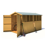 Shire Dip Treated Overlap Shed Double Door (10x6) with Windows - Garden Life Stores. 