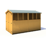 Shire Dip Treated Overlap Shed Double Door (10x6) with Windows - Garden Life Stores. 