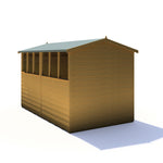 Shire Dip Treated Overlap Shed Double Door (10x6) with Windows - Garden Life Stores. 