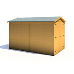 Shire Dip Treated Overlap Shed Double Door (10x6) with Windows - Garden Life Stores. 