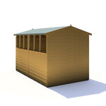 Shire Dip Treated Overlap Shed Double Door (10x6) with Windows - Garden Life Stores. 