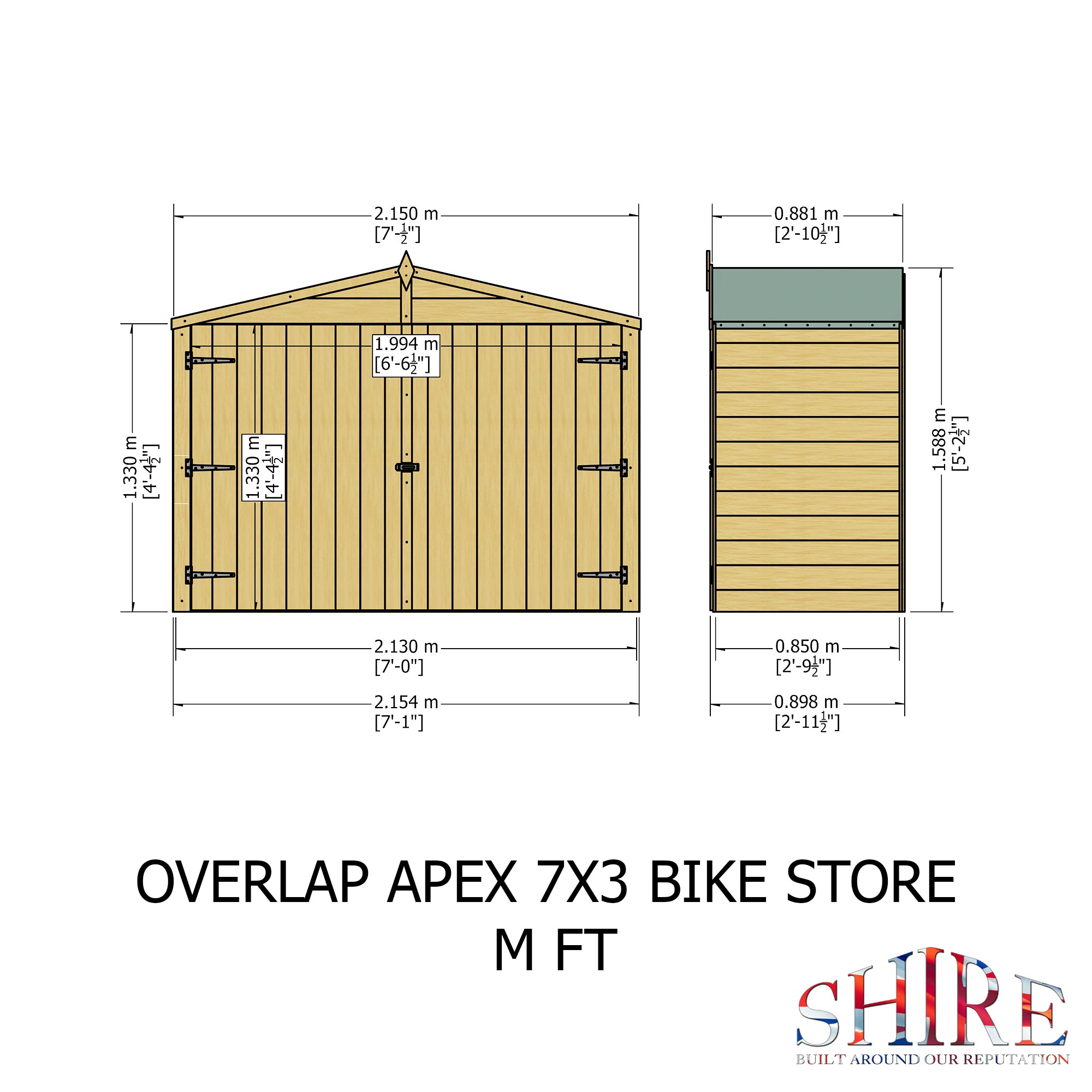 Shire Apex Bike Overlap No Floor 7x3