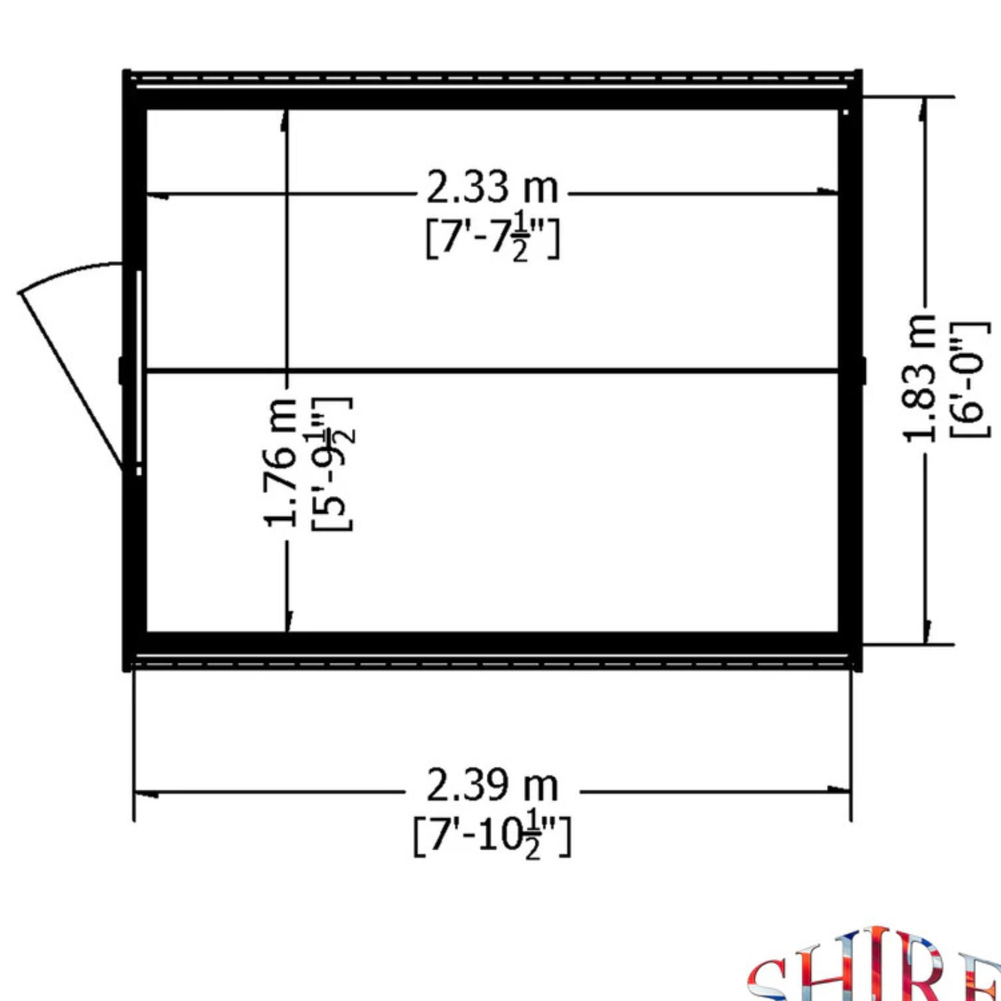 Shire Overlap Dipped Apex Wooden Garden Shed 8x6