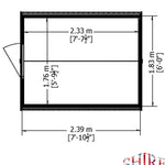 Shire Overlap Dipped Apex Wooden Garden Shed 8x6