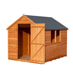 Shire Overlap Dipped Apex Wooden Garden Shed with Window 8x6