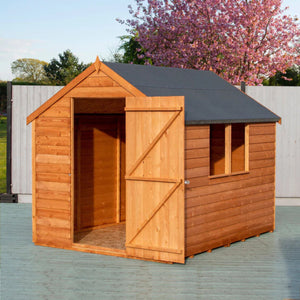 Shire Overlap Dipped Apex Wooden Garden Shed with Window 8x6