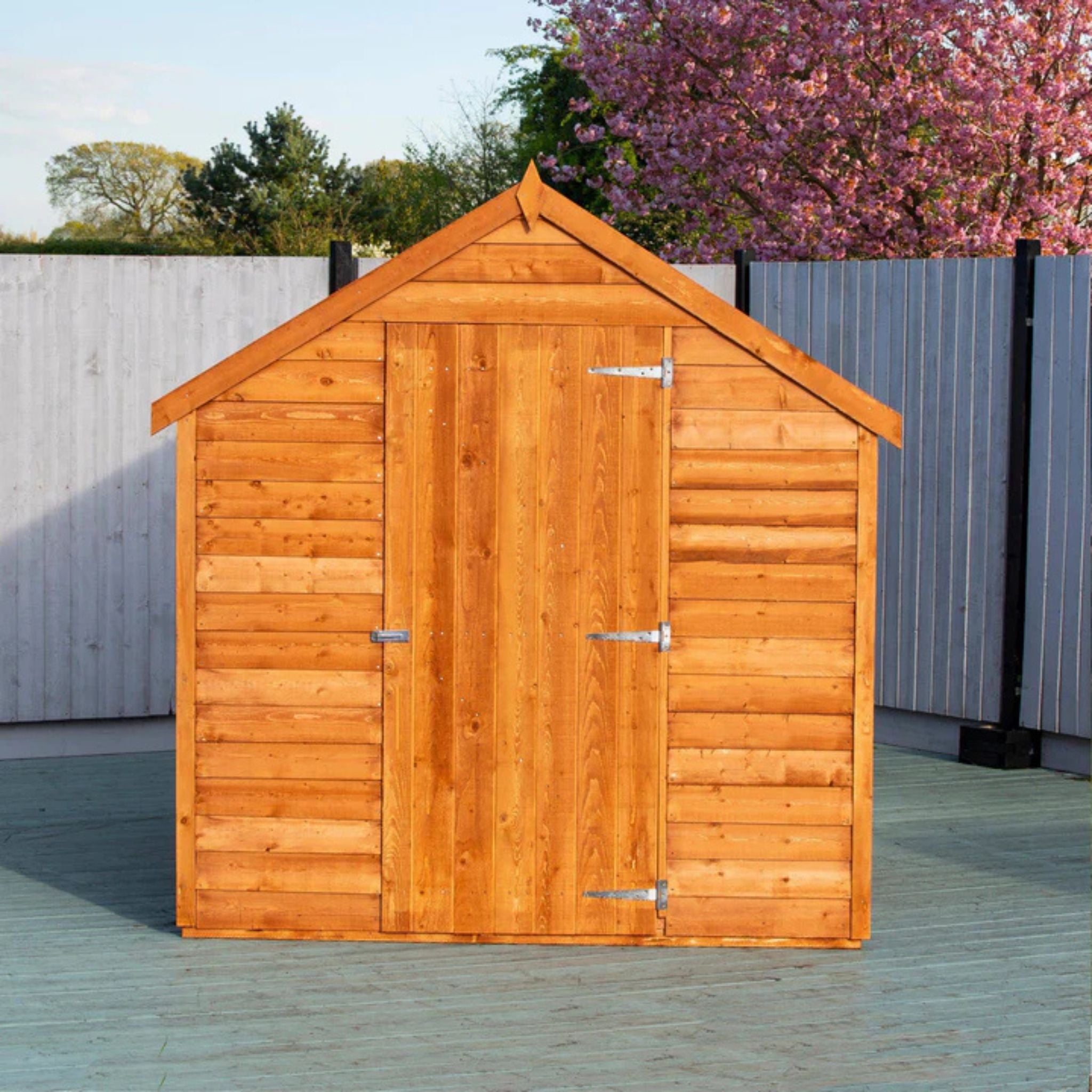 Shire Overlap Dipped Apex Wooden Garden Shed with Window 8x6