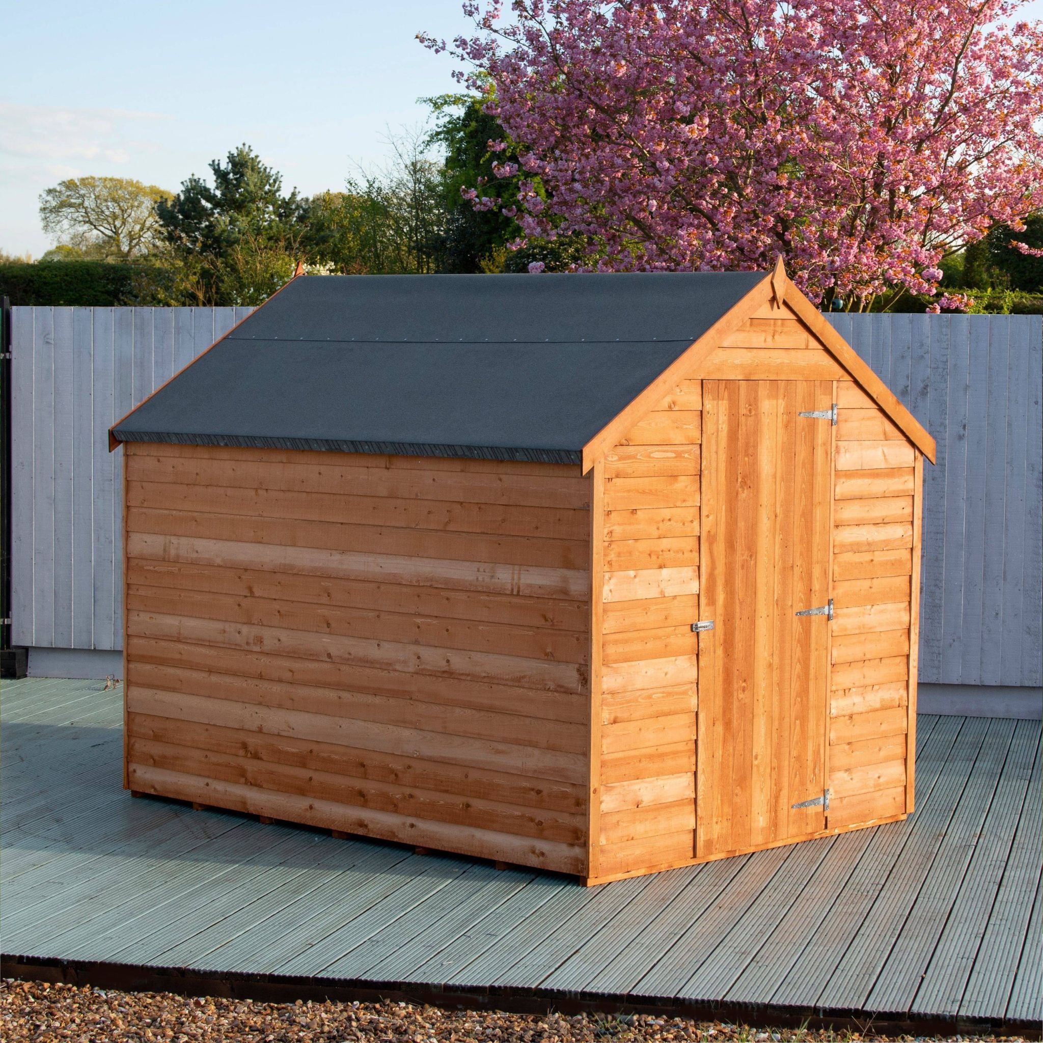 Shire Overlap Dipped Apex Wooden Garden Shed with Window 8x6